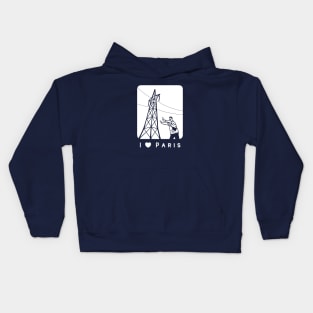 Fun with popular towers. For tourists in Paris and Pisa Kids Hoodie